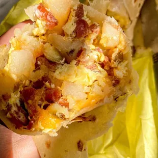 Bacon Potatoes, Eggs &amp; Cheese