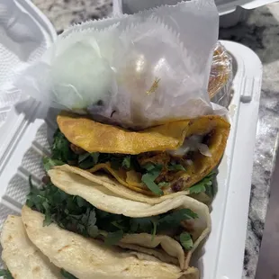 Chicken Birria de Pollo Taco y Pollo Tacos