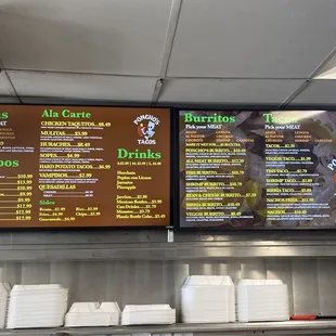 Full menu as of March 2024