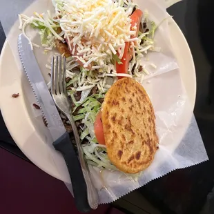 Steak gordita and al pastor sope