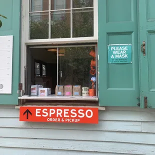 Walk up coffee window