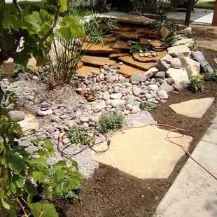 north view of the Arbors pondless waterfall