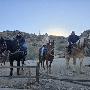 Three riders on the "trail"