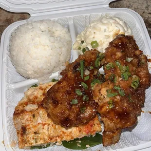 Baked ahi/ kickin chicken