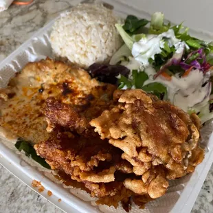 Combo: Baked Ahi &amp; sesame Chicken $15~