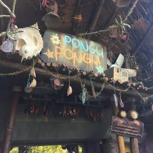 Signage above the order windows