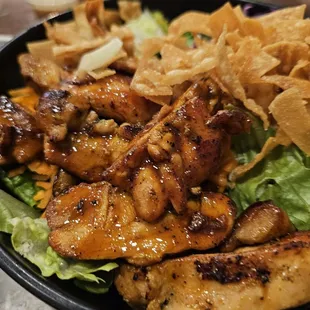 Grilled chicken with side salad