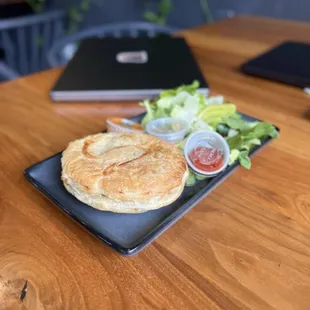 Steak &amp; cheese meat pie