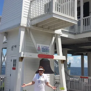 Awesome tour guide/representative educating us on history of New Canal Lighthouse in New Orleans