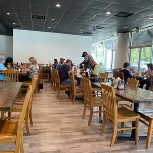 people eating in a restaurant