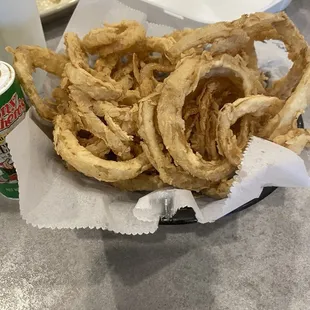 Onion rings are huge