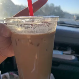Iced cafe latte, it's DELICIOUS!
