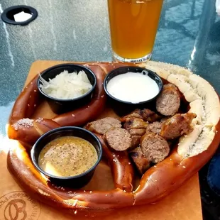 Brat and pretzel for the win!!!