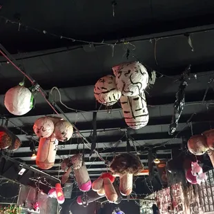 Ceiling full of penis piñatas!