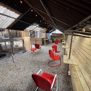 Covered back patio area