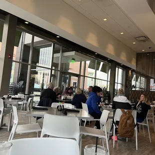 people sitting at tables