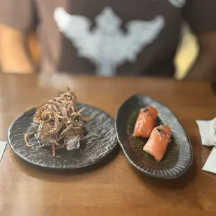 Two of our faves! The Beast and Salmon Truffle Sauce!