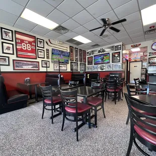 the inside of a restaurant