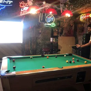 a pool table