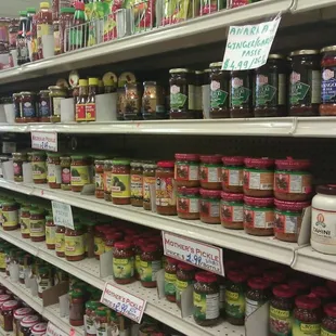 a variety of condiments