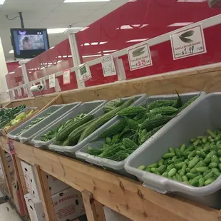 a variety of vegetables on display