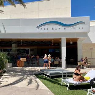The entrance to the Pool Bar and Grill