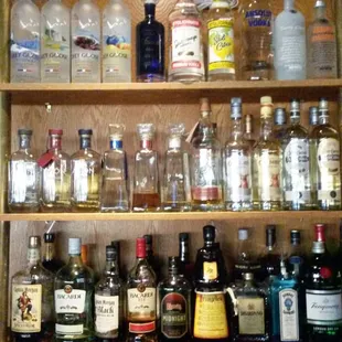Part of the liquor selection