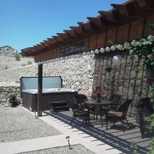 Outdoor spa installation for a client.