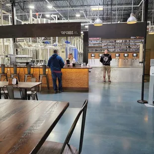 the inside of a brewery