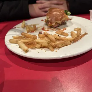 What's left of a burger. They're pretty good.