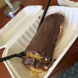 Eclair was delicious