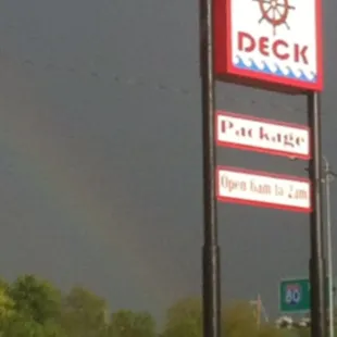 the sign for poop deck