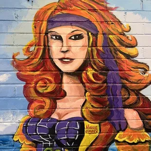 a painting of a woman in a corset