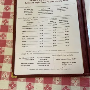 Menu Page 1