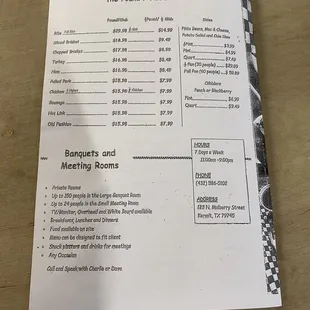 the menu