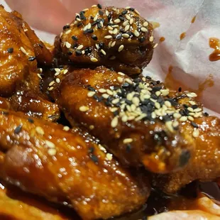 Sesame wings - want come with fries