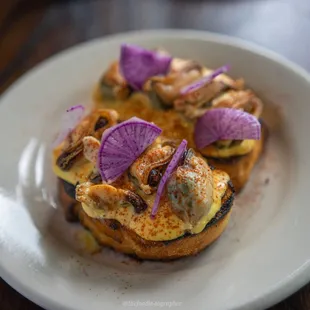 Marinated Mussels Crostini