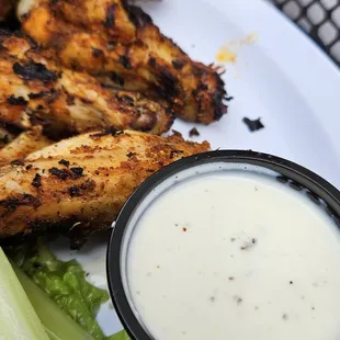 Blackened chicken wings