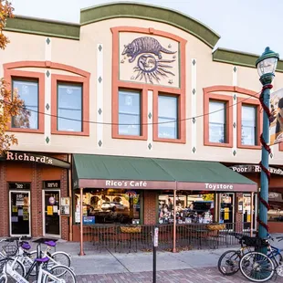 bicycles parked outside
