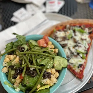 Salad and slice