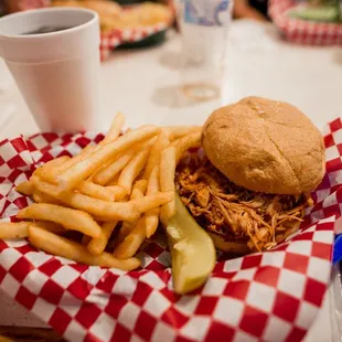 Pulled chicken sandwich special