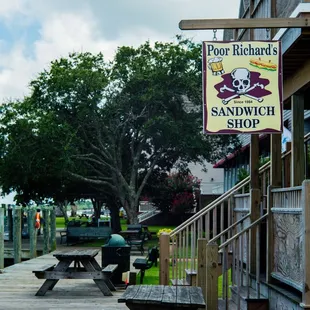 Back side of the restaurant