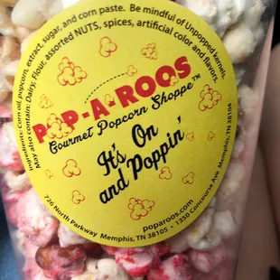 a bag of popcorn