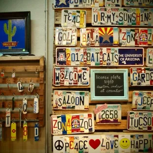 Can order your own custom plates.
