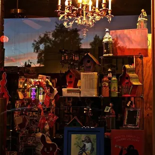 Store display at night.