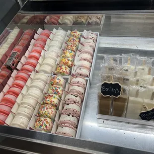 Macaroon cookie ice cream sandwich