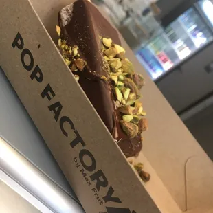 Dark Chocolate &amp; Pistachio Dipped Coffee Pop