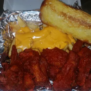 chicken wings and fried chicken, food