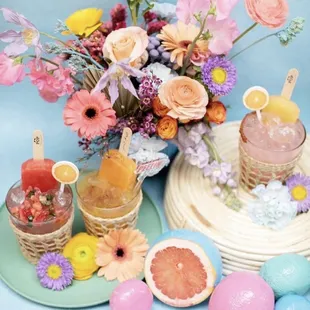  a variety of flowers and fruit