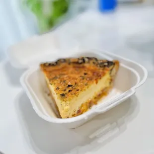 Ham, Bacon, Chive &amp; Cheese Quiche - One Slice